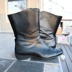 Paul Green Munchen Zip-Up Black Leather Booties